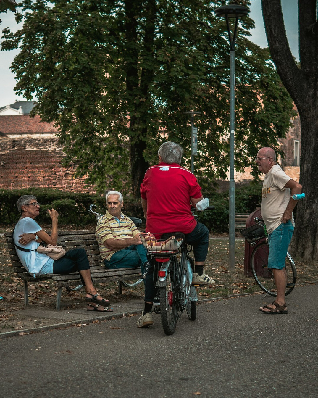 group of seniors in park