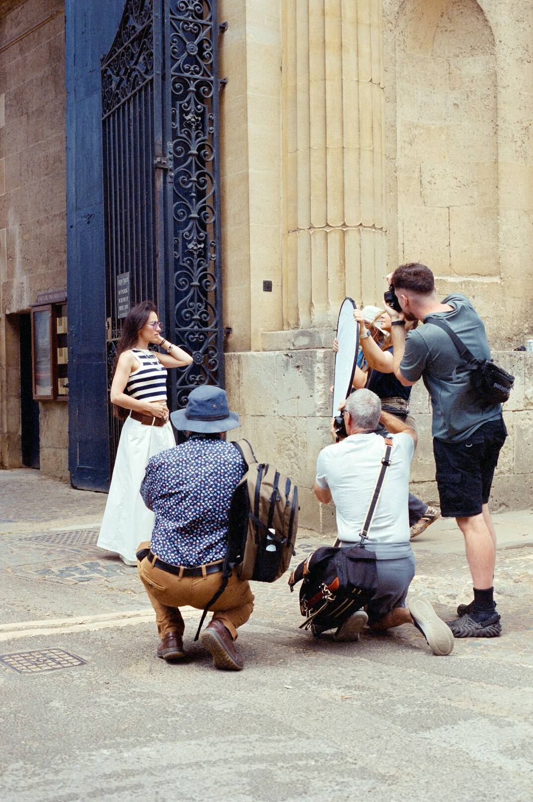 documentary photographer interviewing local